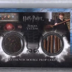 Coupon ⭐ Harry Potter and the Chamber of Secrets Harry Potter Heores and Villains Quiddich Quaffle & Bludgers Broom Bristles Authentic Double Prop Card DP1 [013/190] 🥰