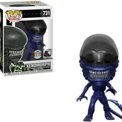 Hot Sale 🧨 Funko 40th Anniversary POP! Movies Alien Xenomorph Exclusive Vinyl Figure #731 [Blue Metallic, Specialty Series] 😍