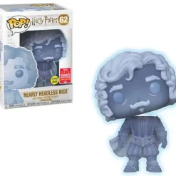 Budget 👍 Funko POP! Harry Potter Nearly Headless Nick Exclusive Vinyl Figure #62 [Blue Translucent, Glow-in-the-Dark] ✔️