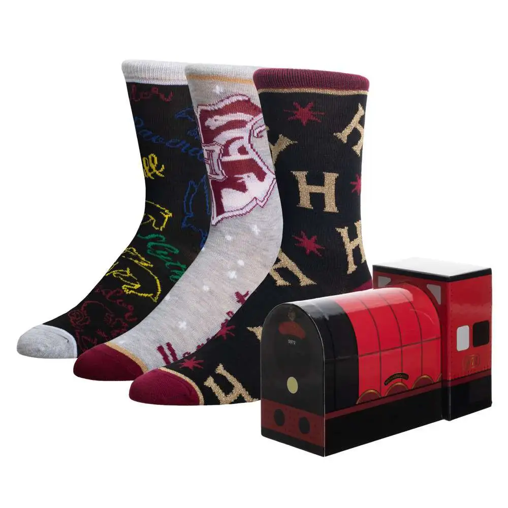 Promo ๐ฅ Harry Potter Hogwarts Express 3 Pair Crew Box Set โ๏ธ 3 Promo ๐ฅ Harry Potter Hogwarts Express 3 Pair Crew Box Set โ๏ธ