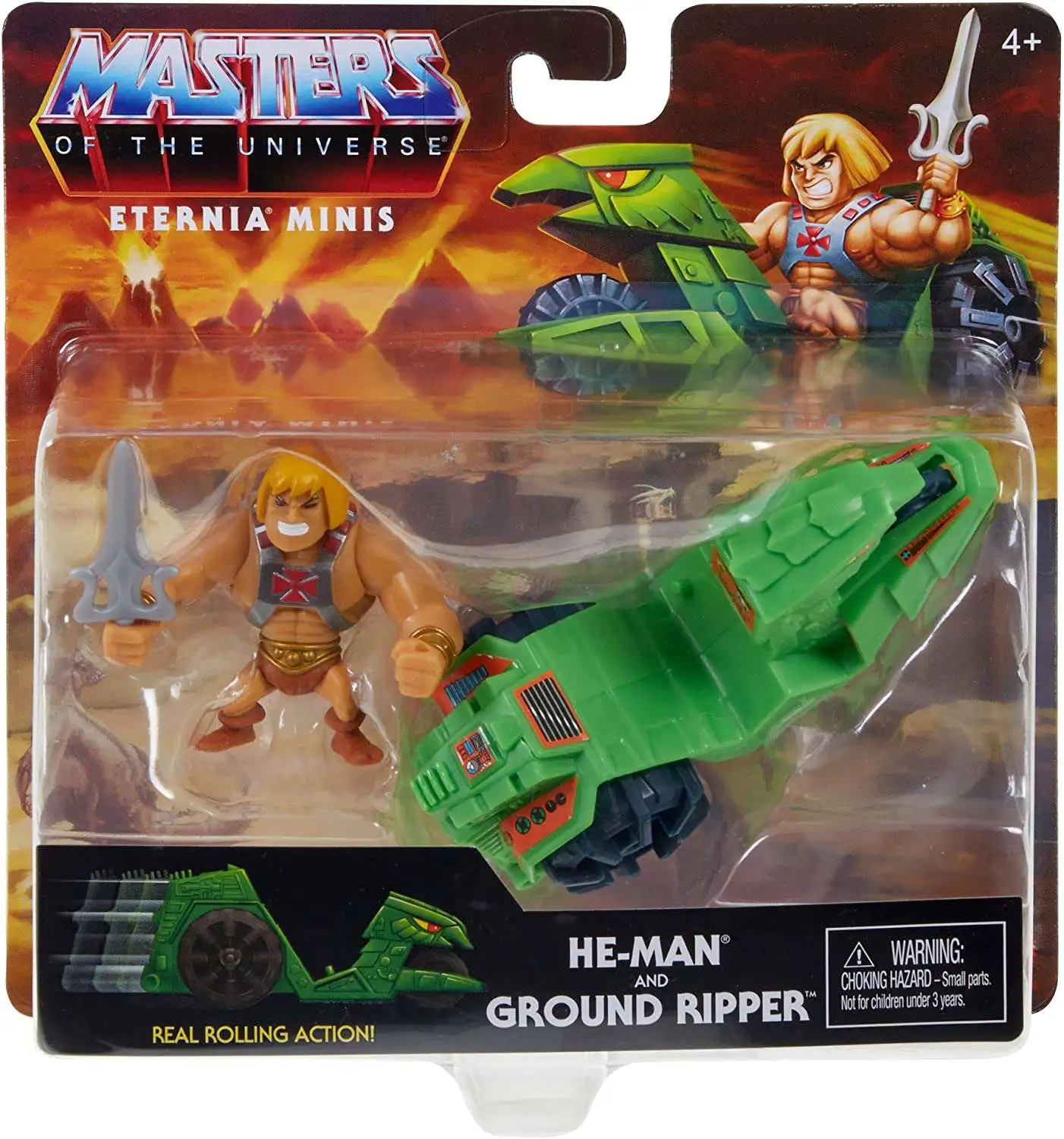 Cheap ⌛ Masters of the Universe Eternia Minis He-Man & Ground Ripper Figure Set ⭐ 3 Cheap ⌛ Masters of the Universe Eternia Minis He-Man & Ground Ripper Figure Set ⭐