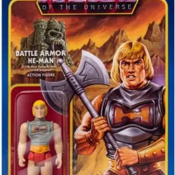 Hot Sale 🎉 ReAction Masters of the Universe Battle Armor He-Man Action Figure [Battle Damaged Version] 😍