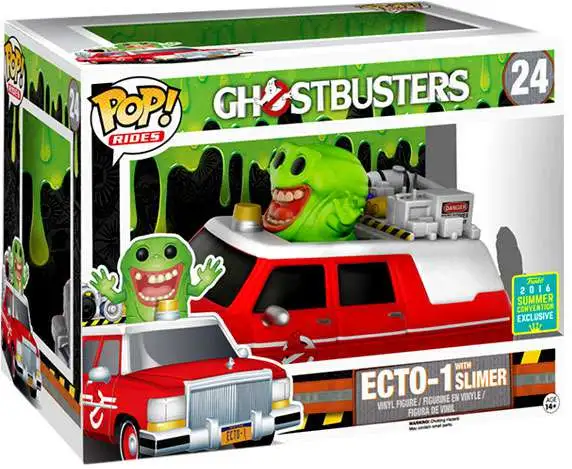 Brand new 😉 Funko Ghostbusters POP! Rides ECTO-1 with Slimer Exclusive Vinyl Figure #24 🎉 3 Brand new 😉 Funko Ghostbusters POP! Rides ECTO-1 with Slimer Exclusive Vinyl Figure #24 🎉